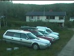 Nermest er: "Litago", "R�d TRD T2", "Svanen", "Nattbordet" som er en 95' Renault Express 1,9D (Solgt).