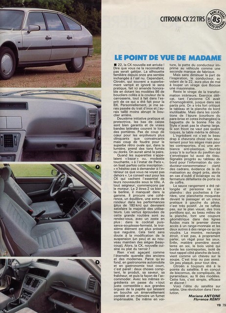 Essai CX 22 TRS 85 6
